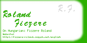 roland ficzere business card